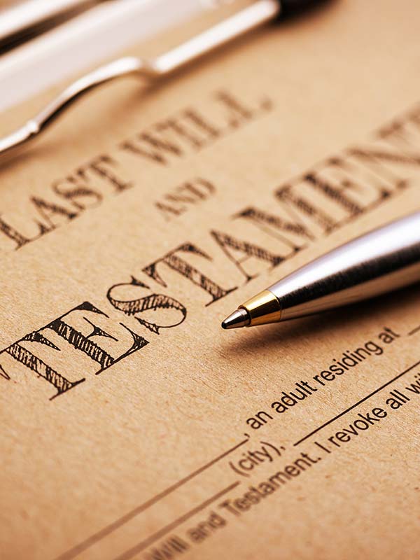 Testamento en una disputa fiduciaria