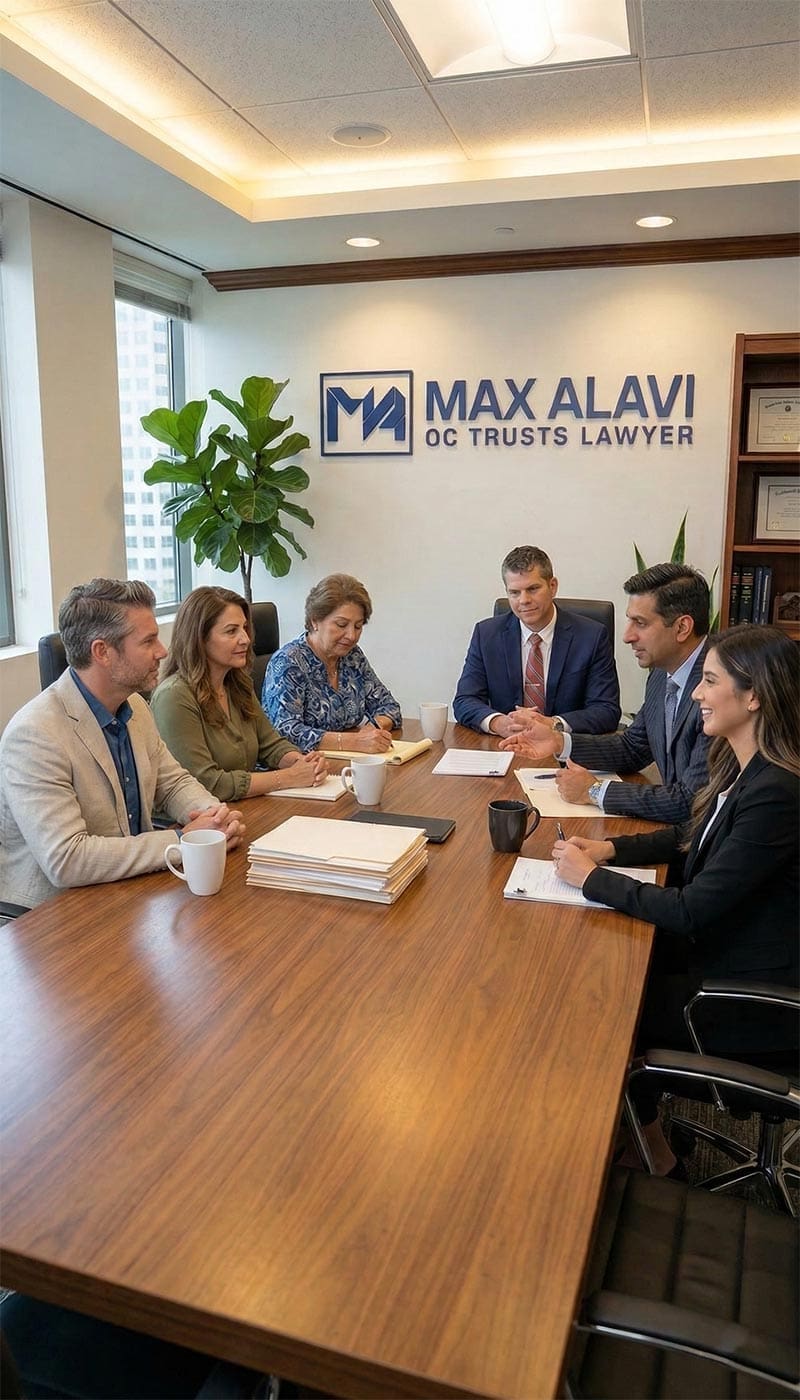 Equipo de defensa en litigios fiduciarios en los condados de Orange y Los Ángeles.