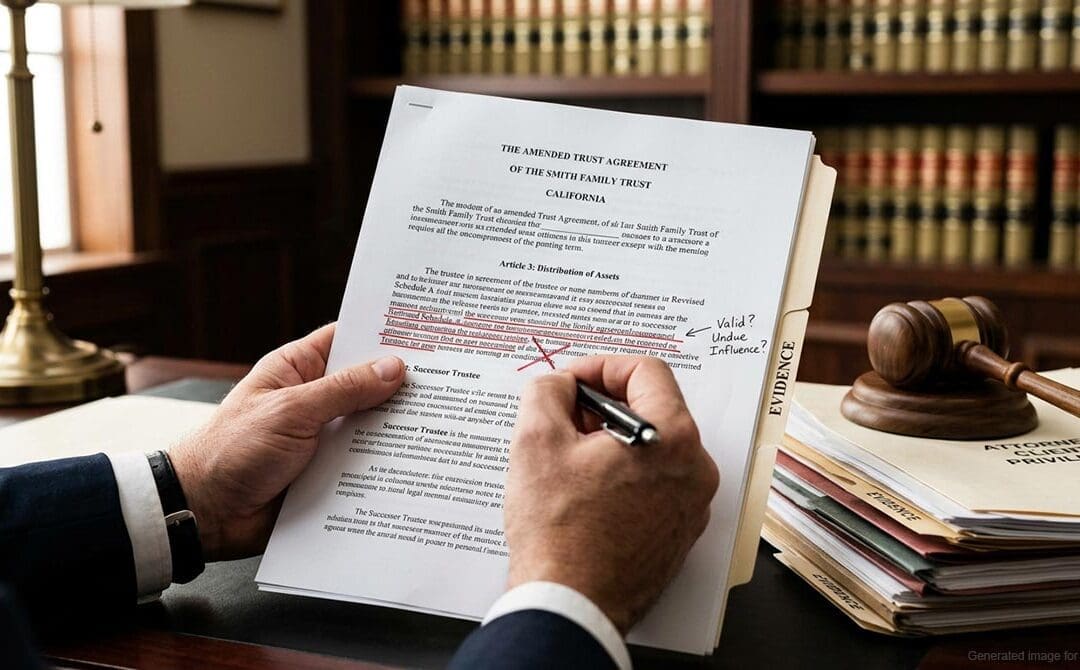 Trust Amendment Disputes in California: When and How to Challenge a Change in a Trust